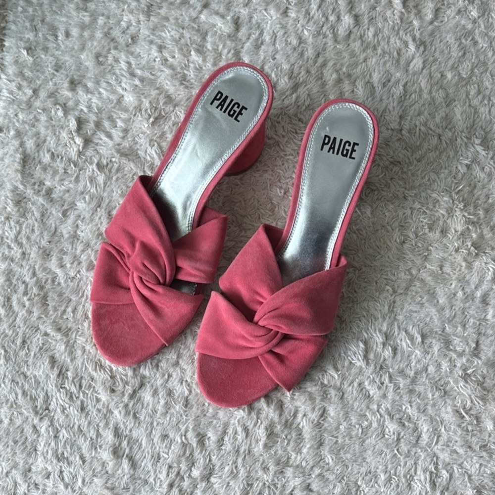 PAIGE Women's Pink Knotted Mules